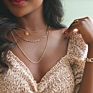 Dainty 18K Gold Curb Chain Coin Disc Pendant Necklace Multilayer Layered Stacking Necklace for Women Jewelry