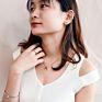 Dainty 18K Gold Plated Moon Jewelry Stainless Steel Crescent Moon Necklace for Women