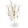Decorative Marble Base Jewelry Display Tree Stand for Earring Necklace Holder