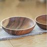 Deep round Dish Style Shallow Wooden Bowl Export to Japan with Different Size Salad Bowl