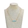 Delicate Turquoise Black White Bar Necklace Dainty Gold Howlite Marble Wedding Pendant Necklace