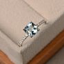 Desgin Ring Big Square Sky Blue Stone Rings for Women Jewelry Wedding Engagement Gift Inlaid Stone Rings
