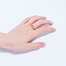 Design 18K Rose Gold Stainless Steel Anti-Fading Belt Buckle Index Finger Ring for Women
