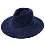 Design Adult Men Women Fedora Flat Wide Brim Chenille Solid Color Fedoras Hat Warm