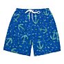 Design Anchor Pattern Printed Shorts Zipper Pockets Mens Shorts Boardshorts Swim Trunk