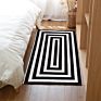 Design Geometric Cotton Woven Modern Style Bedroom Living Room Floor Silk Printed Rug