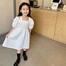Design Girl Princess Dress Cotton Korean Dress White Baby Casual Dress