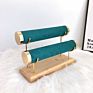 Design Style, Watch, Bracelet, Jewelry Display Stand with Metal Super-Moving Velvet Wood Jewelry Disply 30 Pcs