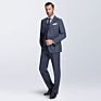 Design Tweed Slim Fit 3 Piece Checked Grey Coat Pant Suit for Men Wedding