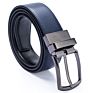 Designer Reversible Belt Rotated Buckle Men Genuine Leather Belt