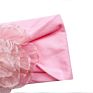 Designer Soft Wide Nylon Lace Flower Hair Band Knot Elastic Headband for Baby Girl