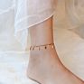 Designer Tiny 18K Gold Plated Ankle Leg Chain Tassel Leaf Stainless Steel Gold Anklets