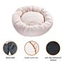Designer Waterproof Washable round Long Faux Fur Removable Non-Slip Pet Bed Outdoor Cat Dog Bed