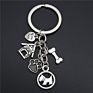 Dog Bone Dog Paw Alloy Key Chain for Women Girl Bag Keychain Charm Pendant Jewelry Accessories Gift for Dog Lover