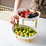 Double-Layer Dessert Tray Candy Dish Cake Plate Stand Christmas Porcelain Dry Fruit Plates Wedding Decoration