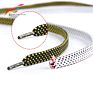Double Layer Multi Color Flat Braid Two Toned Polyester Shoelaces for Jogging Shoes