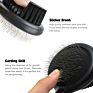 Double Sided Slicker and Bristle Brush Dog Cat Hair Grooming Tool