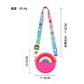 Doughnut Single Shoulder Bag Rainbow Silicone Single Shoulder Messenger Bag Children's round Wallet