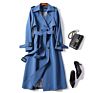Droma Korean Mid-Length Trench Coat for Women Popular British Over-The-Knee Overcoat for Spring Autumn