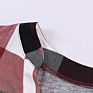 Dropship Autumn Fashionable Luxury Women's V-Neck Contrast Plaid Shirt Black & Red for Lady Stylish