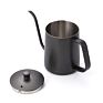 Durable Black Non-Stick Coated 12Oz Stainless Steel Gooseneck Pour over Kettle Jug Spout Drip Pot for Hanging Ear Coffee