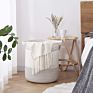 Durable Soft Customized round Foldable Storage Cotton Rope Laundry Basket