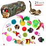 Eco-Friendly Cat Toy Tunnel Interactive Colorful Cat Toy Set Foldable Tunnel Pet Cat Toy