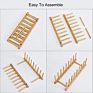 Eco-Friendly Kitchen Bamboo Dish Drying Rack with 8 Slots Plate