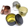 Eco Friendly 1Oz 2Oz 4 Oz 8Oz Black Aluminium Metal Containers Candle Tins Cans round for Candle Making Cosmetic Cream Spices