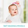 Eco Friendly Training Feeding Food Grade Silicone Spoon with Ring Handle