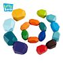 Educational Juguetes Children Gift Rainbow Stone Set Creative Montessori Wooden Balancing Building Blocks Stacking Toys for Kids