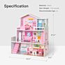 Educational Toys Furniture Sets Classic 3 Floors Super Large Dreamy Classic Dollhouse Great Gift for Kids