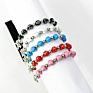 Cross beads Bracelet with cross ,rose charms