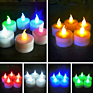 Electronic Flameless Color Changing Led Light Flashing Candles,Simulation Party Wedding Safety Home Festival Decoration Candles