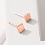 Emanco Small Studs Stainless Steel Earrings Square Shape Minimalist Jewelry