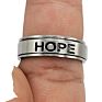 Emotional Hope Women Jewelry Modern Revolving Men Circlet Logo Excellent Stainless Steel Ring B9