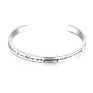 Engraved Inspire Letter Motivational Mantra Bracelet Stainless Steel Inspirational Cuff Bangles for Women Jewelry