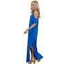 European and American Loose Waist Cotton Sling Dress Solid Color Ruffled Temperament Commuter Women's Dress