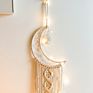 European Style Handmade Boho Home Decoration Cotton Tassel Moon Shape Macrame Wall Hanging Dream Catcher