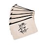 Fabric Cotton Plain Canvas Cosmetic Zipper Pouch with Logo Printed