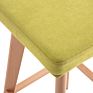 Fabric Dining Chair Wood Legs Stool Comfortable Fabric Stool Bar Stool