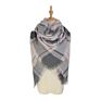 Fall Thick Tartan Scarf Oversized Blanket Soft Warm Shawl Classic Plaid for Women