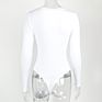 Fall Woman Clothing V Neckline Women Bodysuit Long Sleeve Bodysuit for Women