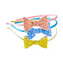 Fancy Kids Bowknot Leather Hairband Sequin Glitter Hair Accessories Children Lovely Shallot Pink Bow Knot Headband for Baby Girl