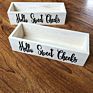 Farmhouse White Rustic Wood Boxes Bathroom Storage Organizer Decor Toilet Paper Holder