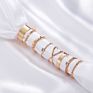 Fashionable Set Rings for Lady 9Pcs per Set Gold and Silver Plated Metal Rings Finger Rings