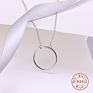 Fashionable Simple Jewelry round Open Circle Pendant Clavicle Chain Silver Necklace