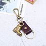 Father's Day Gift Retro Style Mini 3D Boot Keychain Alloy Cowhide Key Chain for Cowboy