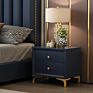 Faux Leather Upholstered Modern Nightstand Bedside Tables for Bedroom