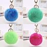 Faux Rabbit Fur Ball Pom Pom Keychain Key Chain